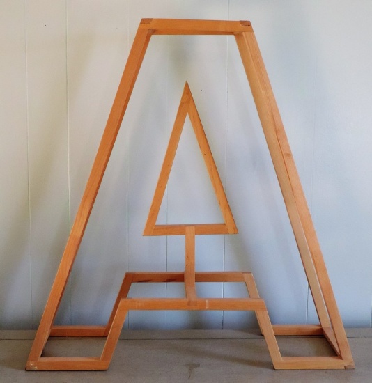 Large Designer Wooden Handmade Letter A