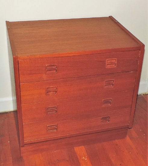 Danish-Modern Teak Four-Drawer Chest by Brodrene Jatogs