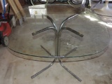 Retro Chrome and Glass Table