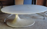 Vintage Metal Base Table with Marble Top