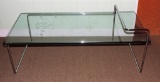 Chrome and Glass Multi Level Table