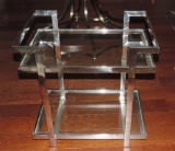 Extra Cool 2 Tiered Chrome and Glass Modern Table