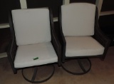 Pair of Metal and Wicker Heavy Duty Porch Chairs