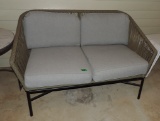 Heavy Duty Metal And Cloth String Outdoor Loveseat