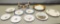 Tray Lot Victorian Porcelain Plates & Vintage Staffordshire Dogs
