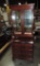 Signed Mahogany Hekman Furniture Co. Desk & Display Cabinet Combo