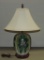 Ceramic Vase Shape Tabletop Lamp With Shade