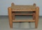 Woven Seat Wooden Footstool