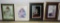 Lot Of 4 Color Victorian  Style Prints In Frame