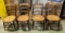 Set Of 4 Walnut Victorian Cane Seat Chairs