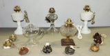 Lot Of 5 Oil Lamps And Lot OF Burners