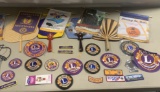 Collection Of Lions Club Banners & Patches