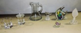 Signed Crystal Block Creamer & Sugar Plus more