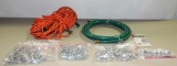 Box Lot Chrome Cabinet Knobs, 50' Extension Cord & Water Hose