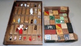 Antique Wood Blocks & Wall Hanging Printers Tray