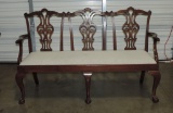 Mahogany Chippendale Style Settee