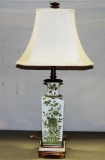 Ceramic Vase Shape Tabletop Lamp With Shade