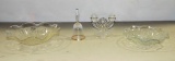 3 Pcs. Iris & Herringbone Glassware & Crystal Bell