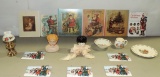 Royal Doulton Bunnykins Dishes, Doll Heads & Mini Electric Lamp