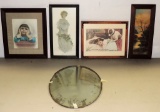 Box Lot Framed Antique Color Prints