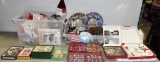 2 Totes Of Christmas Decorations And More