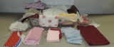 Tray Lot Old & Newer Linens