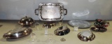 Box Lot Household Silverplate Serving Ware