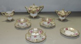 Fancy Porcelain Hand Decorated Tea Set