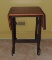 Vintage Metal and Wood Typewriter Table on Wheels