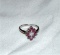 14kt Gold Ruby and Diamond Chip Ring