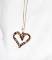 14Kt Gold Heart and Diamond Chip Necklace