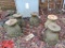 Lot of (5) Concrete Flower Pots