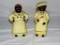 Vintage Salty and Peppy Large Ceramic Salt and Pepper Shakers