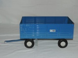 Vintage The Big Blue Metal Grain Wagon