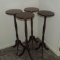 Four Wooden Plant Stands