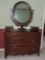 Victorian Walnut Three-Drawer Chest with Grape-Leaf pulls