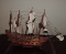 Replica of a sailing ship with 5 masts