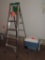 Six foot ladder by Warner and Igloo Cooler