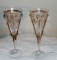 Pair of signed Waterford Champagne Flutes