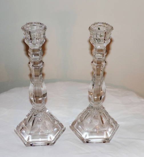 Crystal Candlesticks signed Tiffany and Co.