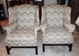 Pair of wing chairs by William Allen Inc