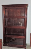 Modern four stack lawyer's book case with glass doors