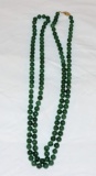 Jade Necklace with 14KT pinch clasp