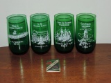 Set of four Virginia Military glasses