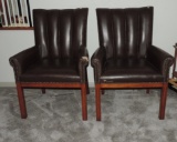 Pair of Leather Arm Chairs