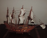 Replica of a sailing ship with 5 masts