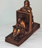 Hollow Casted Bronze Bookends Asian children