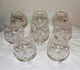 Set of 8 Brandy Sniffers signed Tiffany and Co.