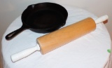 Banton Rolling Pin and Cast Iron Frying Pan