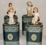 Lot of 4 Lenox Classics in decorative metal boxes